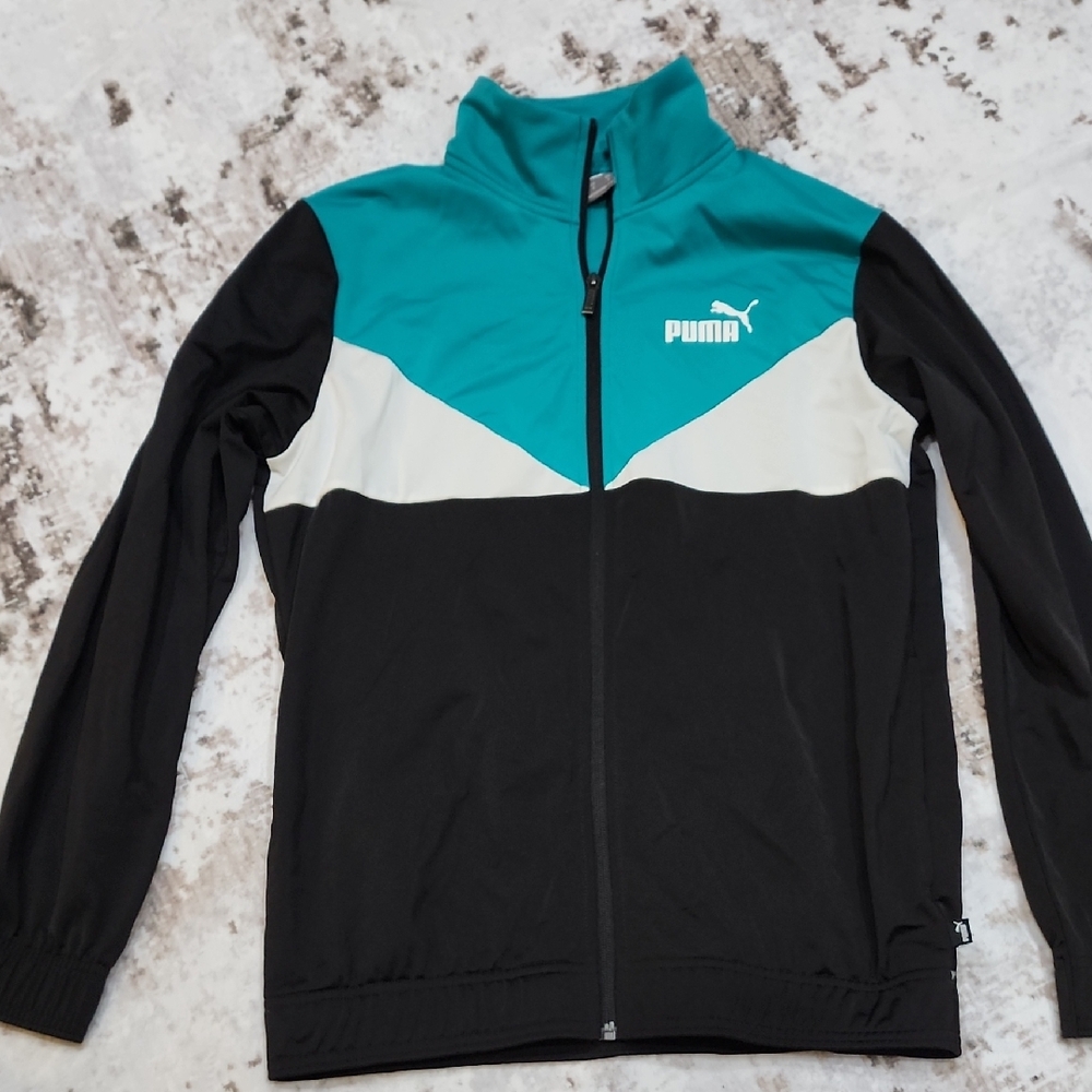 Puma Teal and Black Zip-Up Jacket